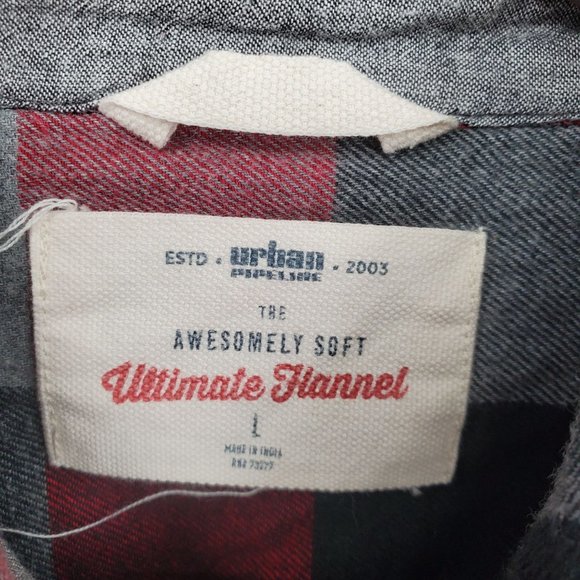 Urban Pipeline Mens Multicolor Plaid Long Sleeve Button Down Shirt Sz L Flannel - Picture 6 of 10